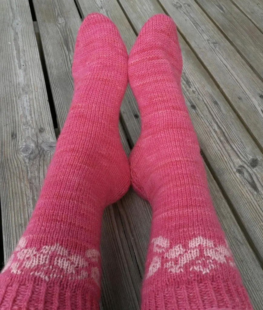 Rounded toe pattern for a toe-up sock
