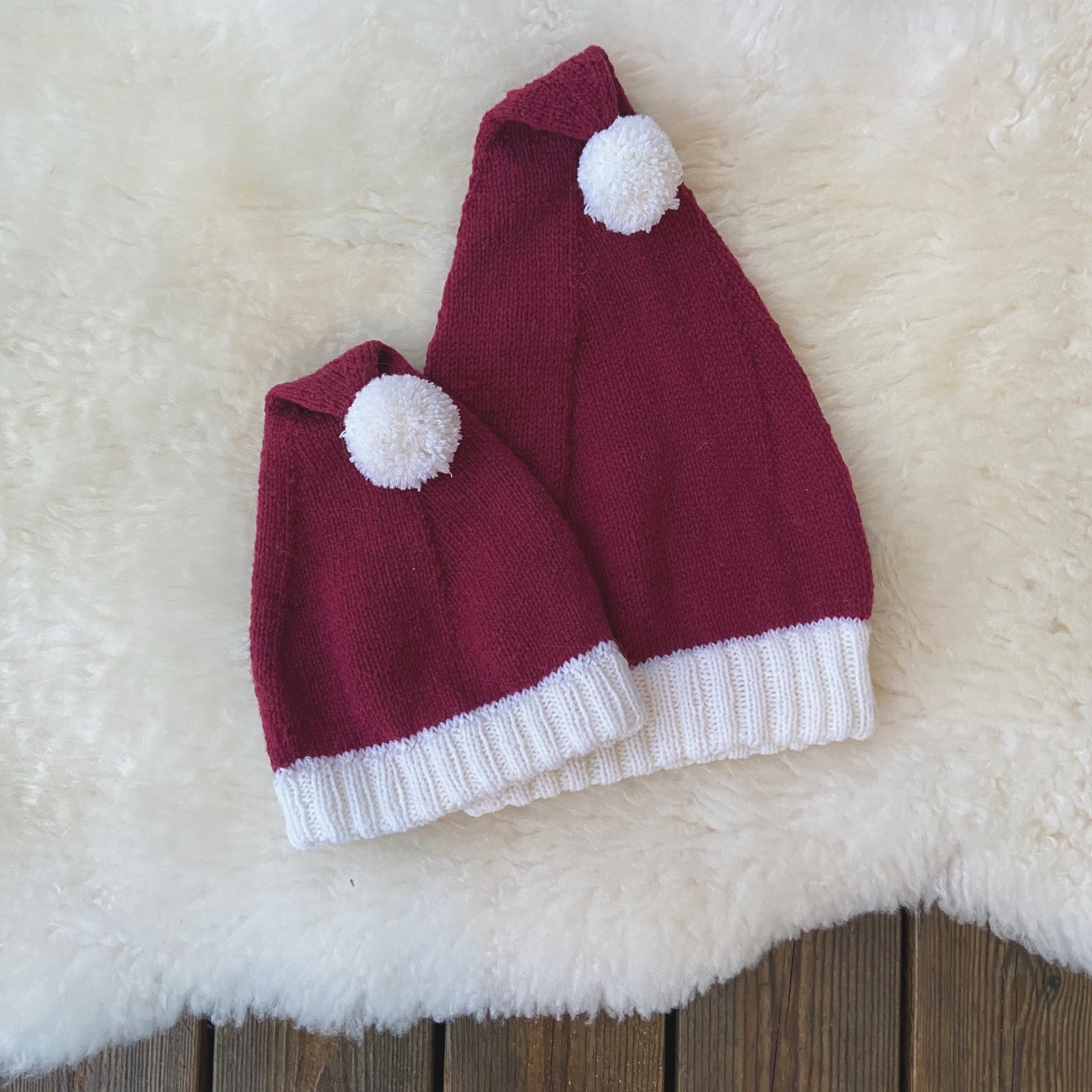Holiday Baby Santa Hat Hand KnitBaby Christmas hand knit hatBaby Christmas hatInfant hand knit hatInfant Santa hat