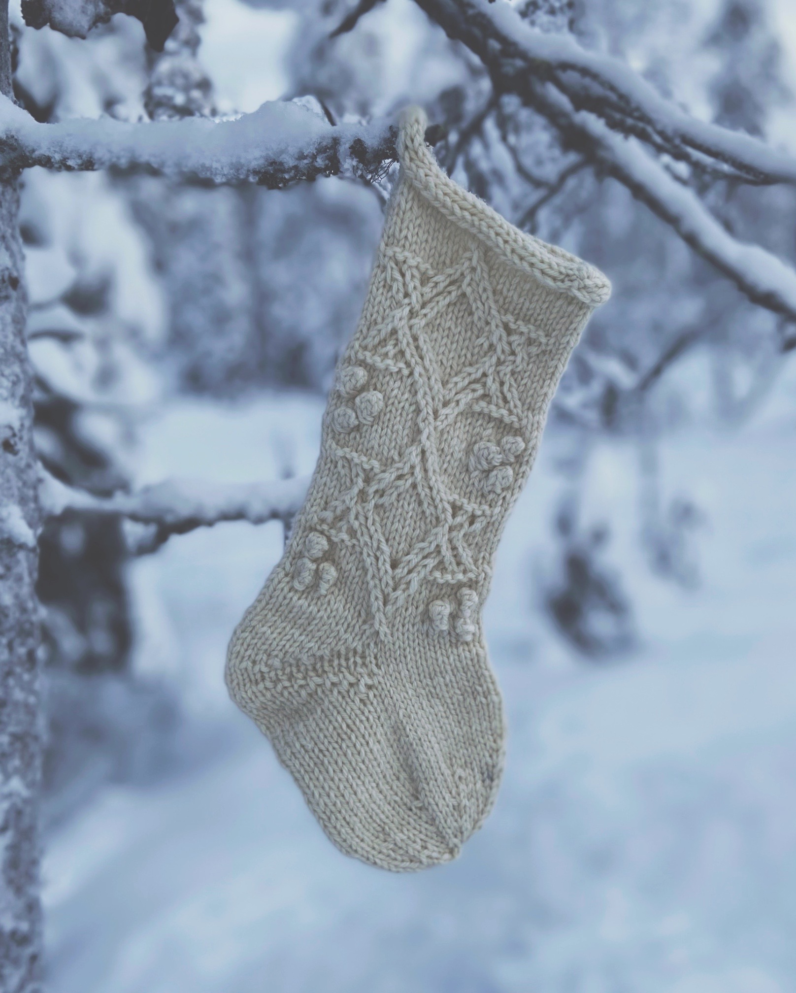 Christmas stocking knitting pattern.